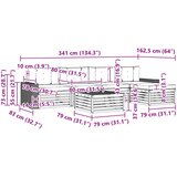  Set vanjskih sofa 6 kom. Prirodna i svjetlosiva Poliester | shoptok.hr