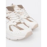 Shelvt White sneakers with beige and gold inserts | ePonuda.com