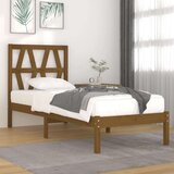  Posteljni okvir medeno rjav iz trdne borovine 100x200 cm, (20643717) | Shoptok.si