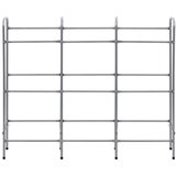 vidaXL Stojalo za shranjevanje za 9 zabojev srebrno 145x33x116 cm jeklo | Shoptok.si