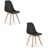  KITO stolica - crna / prirodne noge x 2 | shoptok.hr