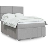  Krevet box spring s madracem svjetlosiva 160x200 cm tkanina | shoptok.hr