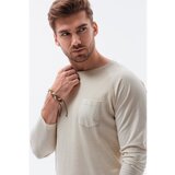 Ombre Majice z dolgimi rokavi Moška srajca dolgi rokavi (L137ECRU) pisana | Shoptok.si