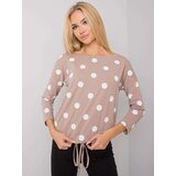 RUE PARIS Blouse-RV-BZ-7250.31P-dark beige Cene
