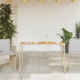  Vrtni stol s pločom od drva bagrema crni 115x54x74 cm poliratan | shoptok.hr