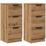 Maison Chic Komoda - Predalnik 2 kosa artisian hrast 30x30x70 cm konstruiran les, (21721176) | Shoptok.si