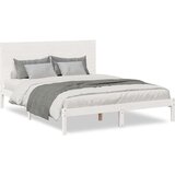 vidaXL Daljši posteljni okvir brez vzmetnice bel 140x210 cm trden les | Shoptok.si