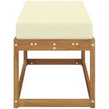  Vanjska klupa s jastukom Prirodna i krem 115 x 43 x 45 cm | Eponuda.com