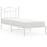  Metalni okvir za krevet s uzglavljem bijeli 90 x 190 cm | Eponuda.ba