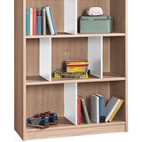Novel regal 90/198/38 cm bela, barve hrasta | Shoptok.si