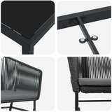 vidaXL Set od 3 Crna PE ratan Standard Uklonjive navlake | shoptok.hr