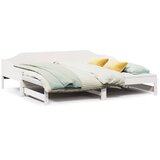  Dnevni krevet na razvlačenje bijeli 90x200 cm masivna borovina | shoptok.hr