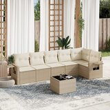  7-dijelni set vrtnih sofa od poliratana s jastucima bež | shoptok.hr