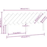 Uzglavlje za krevet boja meda 196x3x80,5 cm masivna borovina | shoptok.hr