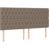  Uzglavlje smeđesivo 180x7x118/128 cm od tkanine | shoptok.hr