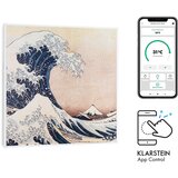 Klarstein Wonderwall Air Art Smart, infracrveni grijač, 60 x 60 cm, 350 W, aplikacija, valovi | shoptok.hr