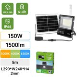  Aigostar-LED Solarni reflektor LED/150W/3,2V 3000mAh 3000K/4000K/6500K IP66 + sa daljinskim upravljačem Slike