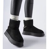 Gemre Black snow boots with decorative chain Belfiore | Shoptok.si