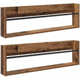  Polica za časopise s policom 2 pcs Staro drvo 100 x 12 x 30 cm | Eponuda.com