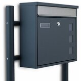 Shumee Prostostoječi nabiralnik za POST pisma, moderen grafit, (21214580) | Shoptok.si