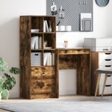 vidaXL Stol s pohranom Dimljeni hrast Konstruirano drvo | shoptok.hr