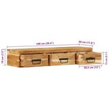 vidaXL Zidni TV ormarić 100x30x19 cm puno drvo bagrem | shoptok.hr