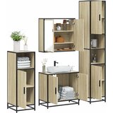 Maison Chic Kopalniški sestavi - Kopalniška garnitura 4-delna sonoma hrast inženirski les, (21788076) | Shoptok.si