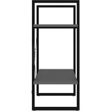 Ormarić za knjige s 2 razine sivi 60x30x70 cm konstruirano drvo | shoptok.hr