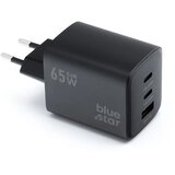 Blue Star GaN 4A 65W omrežni polnilec 2 x Type C + USB A PD QC4.0 VT-43 črn | Shoptok.si