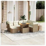 vidaXL 8-dijelni set vrtnih sofa od poliratana s jastucima bež | shoptok.hr