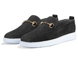 Ducavelli Ritzy Men's Genuine Leather Suede Casual Shoes, Loafers, Lightweight Shoes Black. Cene