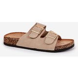 Boto Women Sandals On Cork Platform With Golden Buckles Beige Lisavionea | Shoptok.si