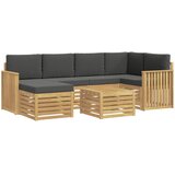  Set vanjskih sofa 7 kom. Bijela i antracit Poliester | shoptok.hr