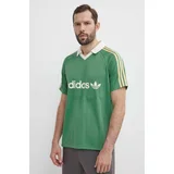 Adidas Polo majica za muškarce, boja: zelena, s uzorkom, IR9381