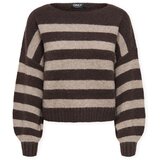 Only Puloverji Aya Life Knit - Seal Brown/Fungi Kostanjeva | Shoptok.si
