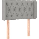 Maison Chic vzglavna omarica - nočna omarica - posteljna omarica z ušesi svetlo sivo 83x16x78/88 cm blago, (21708171) Cene