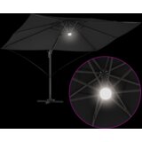 Candelabra Roma Parasol z LED Lučmi, črna, 352x251x265 cm, aluminij | Shoptok.si