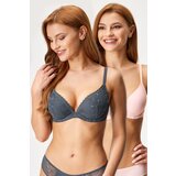 Dorina 2PACK Modrček Radha Push-Up Plunge Cene