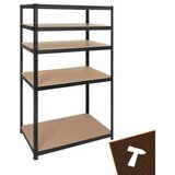Bigstren metalna polica za odlaganje 180 x 100 x 60 cm, crna, 5 polica | shoptok.hr
