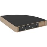  Plutajuće kutne police 2 kom sjajne crne 25 x 25 x 3,8 cm MDF | shoptok.hr