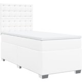 Maison Chic Box spring postelja - Vzmetna postelja z vzmetnico bela 90x200 cm umetno usnje SL18110, (21894491) | Shoptok.si