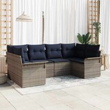  Vrtna sedežna garnitura z blazino 6 pcs Siva poli ratan, (5000146597) | Shoptok.si