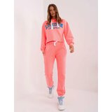 Fashion Hunters Fluo pink and blue tracksuit with drawstrings Cene