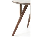Light & Living Smeđi okrugli blagovaonski stol s pločom stola od bagrema ø 140 cm Quenza – | shoptok.hr