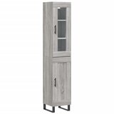 Maison Chic Visoka omara - Komoda - Predalnik siva sonoma 34,5x34x180 cm inženirski les, (21722577) Cene