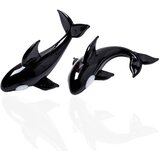 Venisymlis 2 kosa ročno pihanih steklenih figuričnih kitov, (22096887) | Shoptok.si