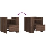  Noćni ormarić smeđa boja hrasta 45x50x50 cm konstruirano drvo | shoptok.hr