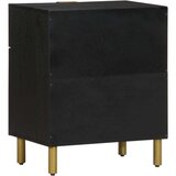 vidaXL Nočna omarica črna 50x33x60 cm Inženirski les | Shoptok.si