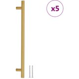  Ručke za ormarić 5 kom zlatne 224 mm od nehrđajućeg čelika | Eponuda.com
