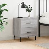 vidaXL Nočna omarica siva sonoma 40x35x47,5 cm inženirski les | Shoptok.si